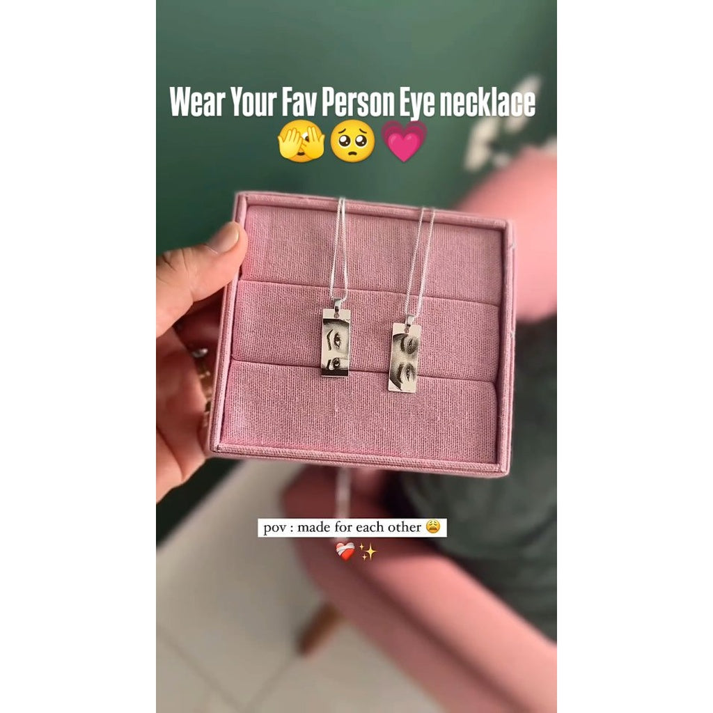 Custom Favorite Person Eye Pendant Necklace